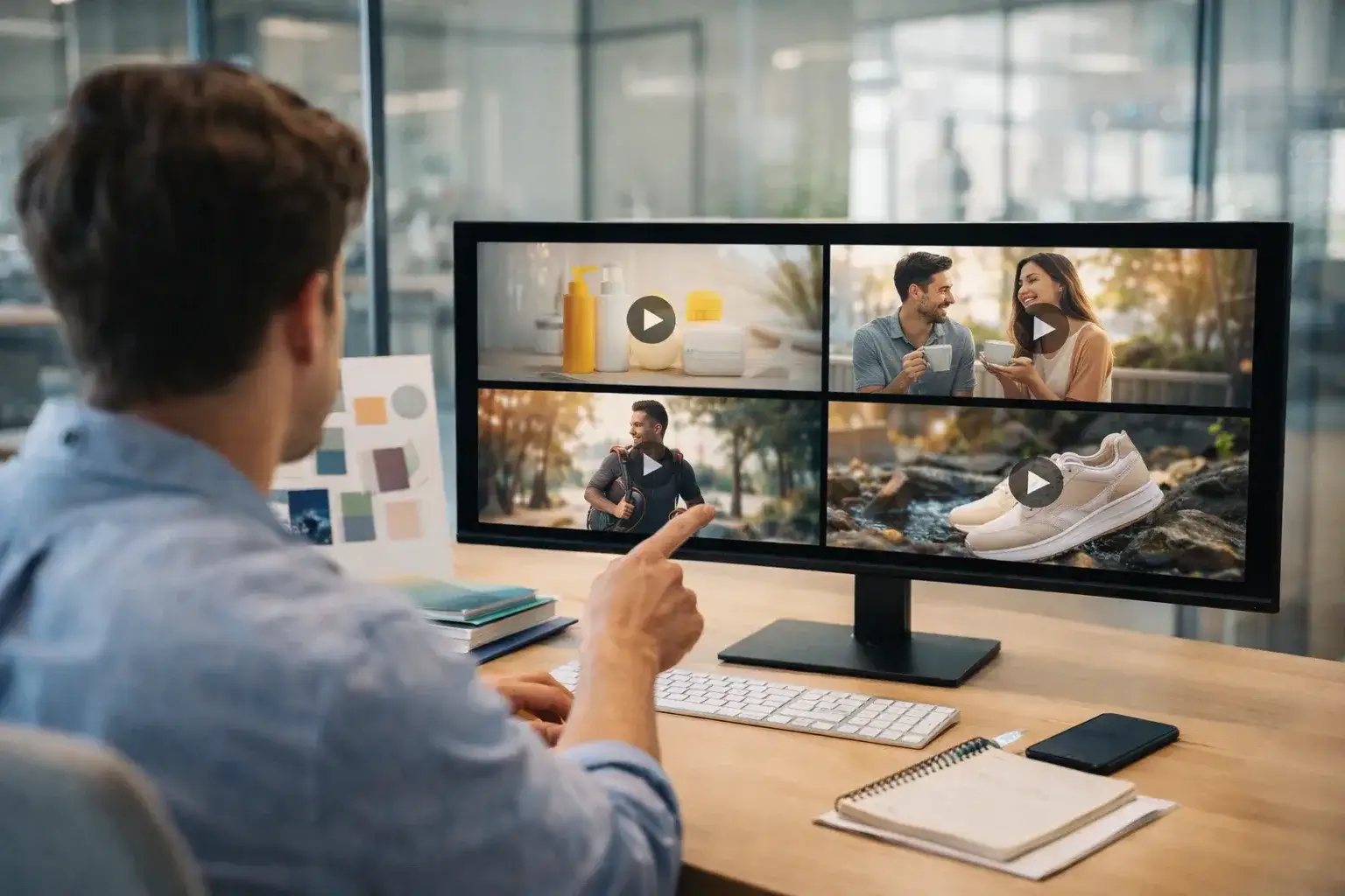Marketing footage turned into seasonal variants with video to video