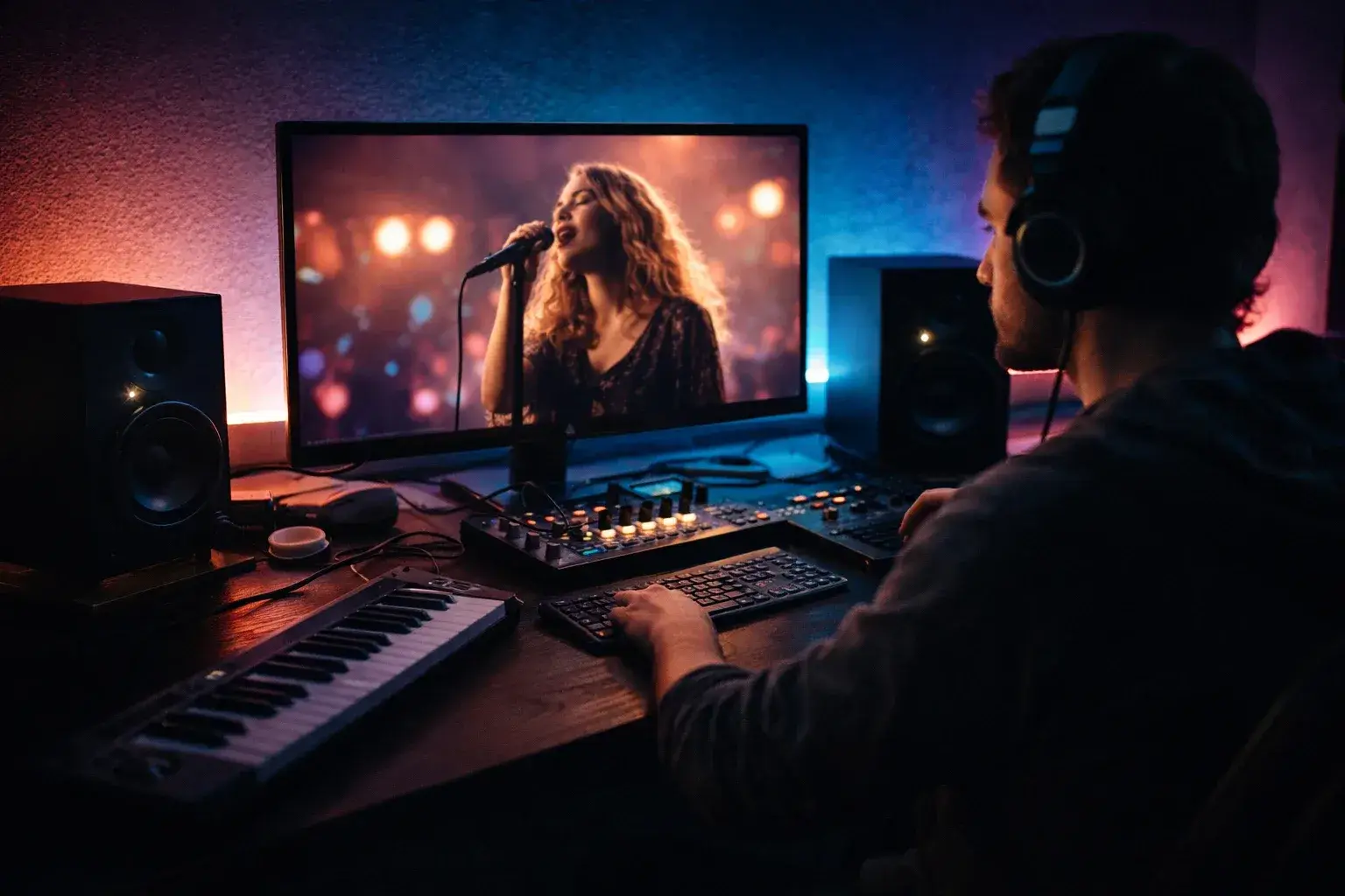 A music performance clip restyled with video to video