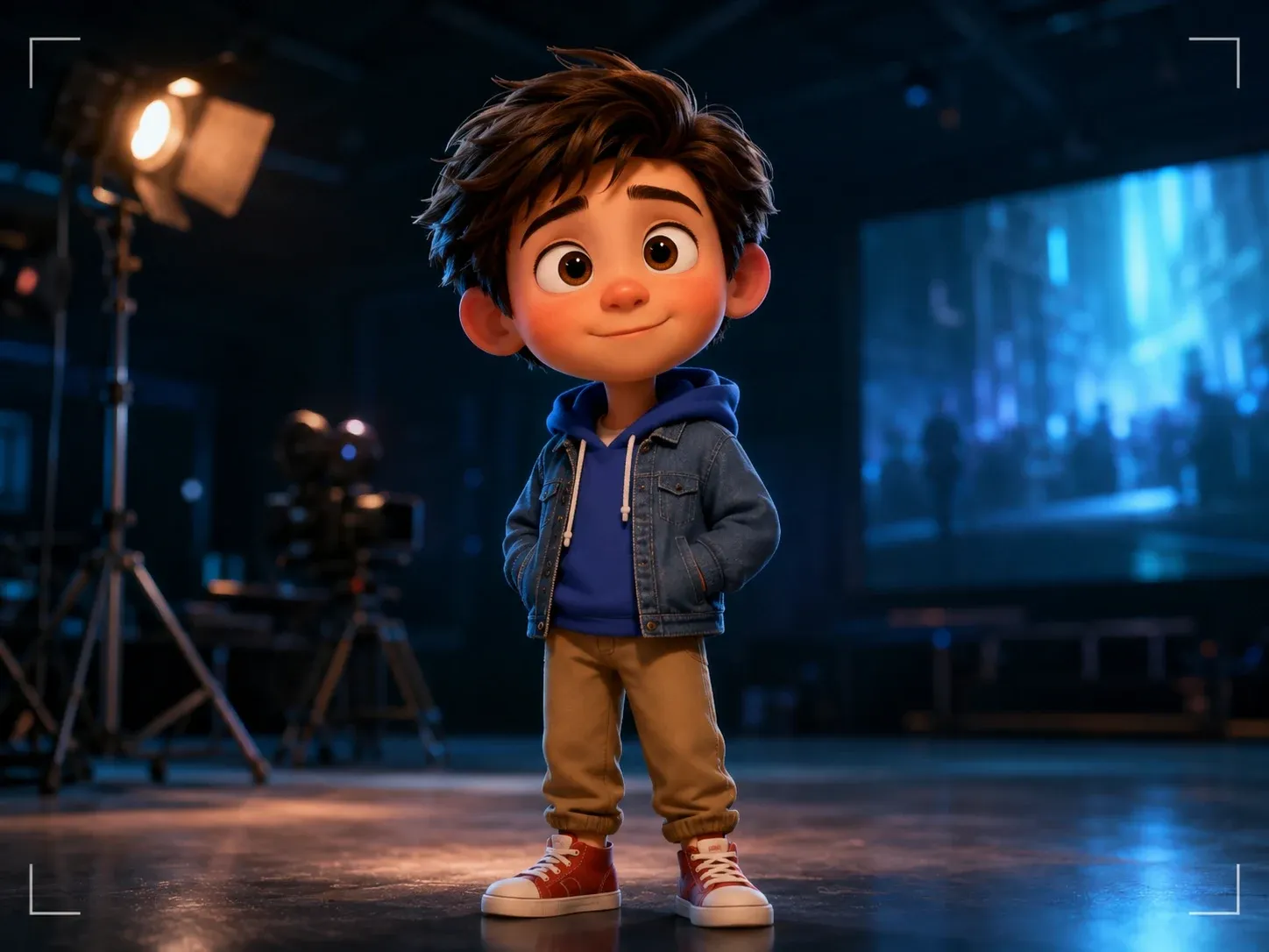 An animated character clip generated with text to video