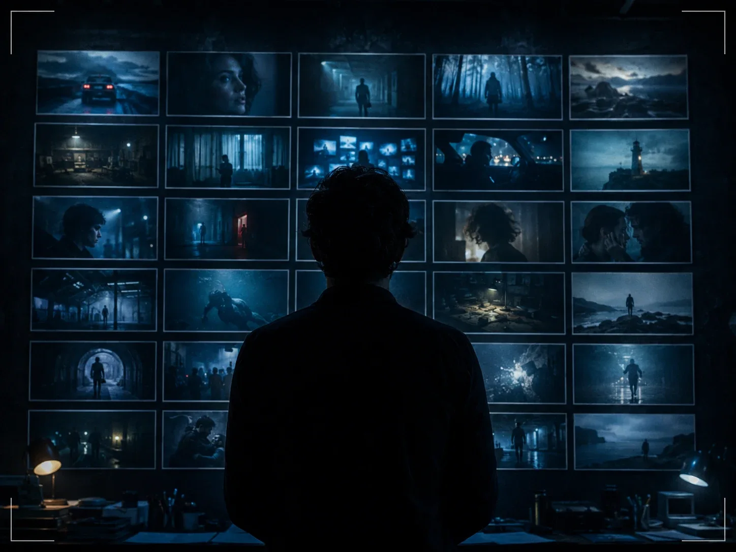 A cinematic previsualisation shot made with text to video